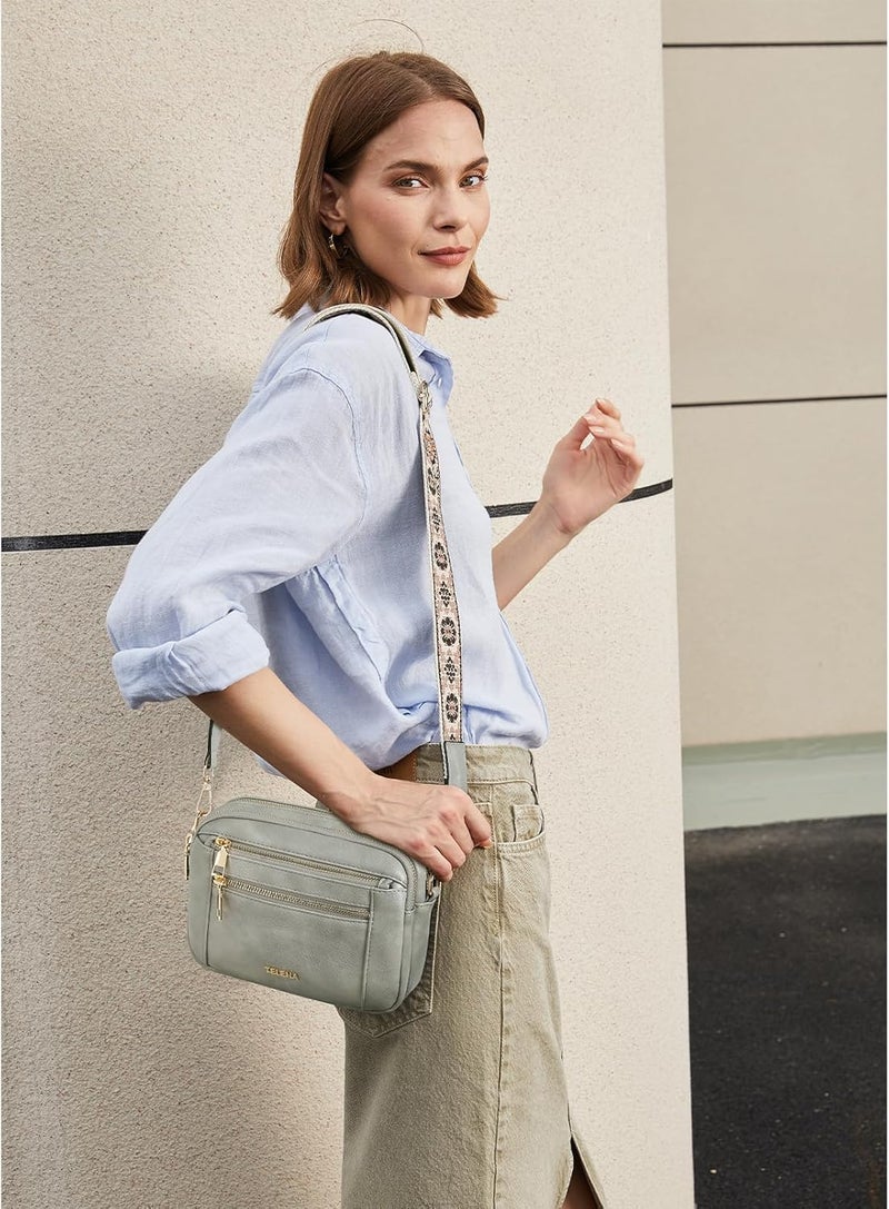 Telena Small Crossbody Bags For Women Vegan Leather Crossbody Purse With Adjustable Wide Strap For Daily Life - Image 2